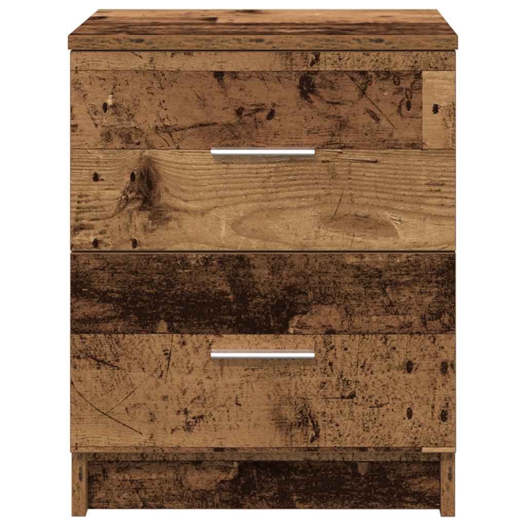 Bedside Cabinets 2 pcs with 2 Drawers Old Wood 40x36x50 cm